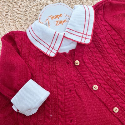 Saída de Maternidade Completa 7 Peças - Vermelho